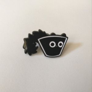 🧁 3/$30 Glass Of Black Kitty Enamel Pin NEW